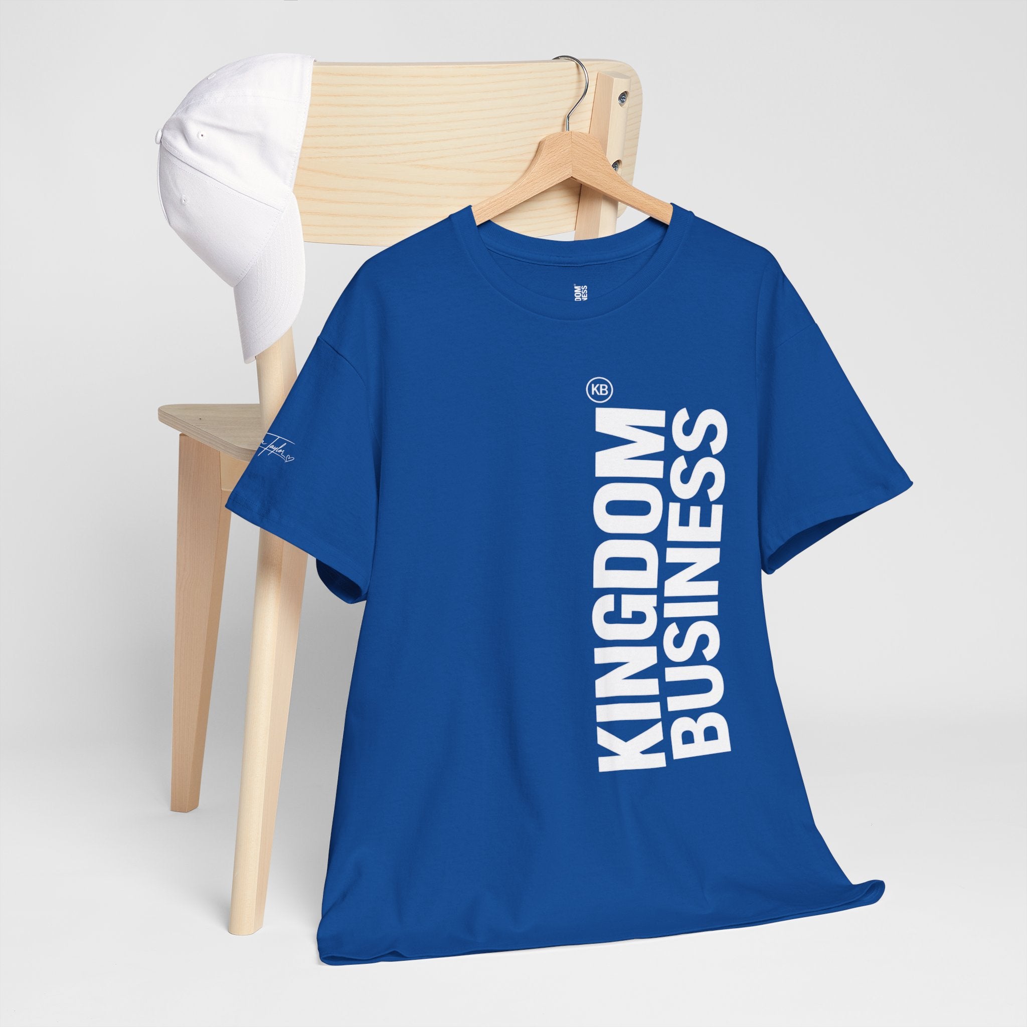Kingdom Business Vertical Logo Tee — Christian Faith Graphic T-Shirt