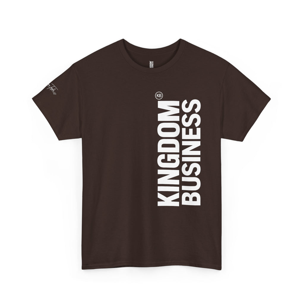 Kingdom Business Vertical Logo Tee — Christian Faith Graphic T-Shirt