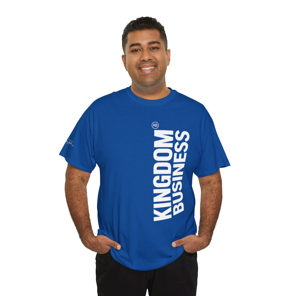 Kingdom Business Vertical Logo Tee — Christian Faith Graphic T-Shirt