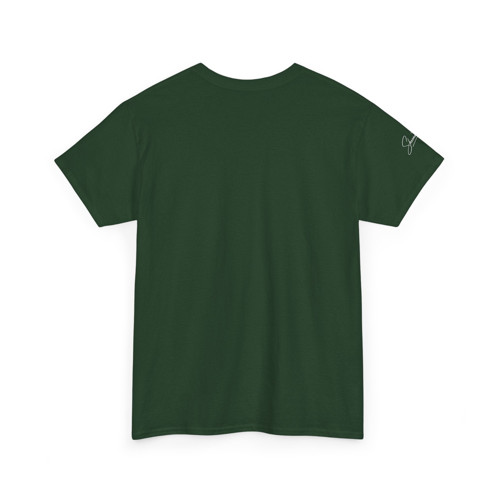 I Denounce You Tee — Minimalist Statement T‑Shirt (Pink Cross Text)