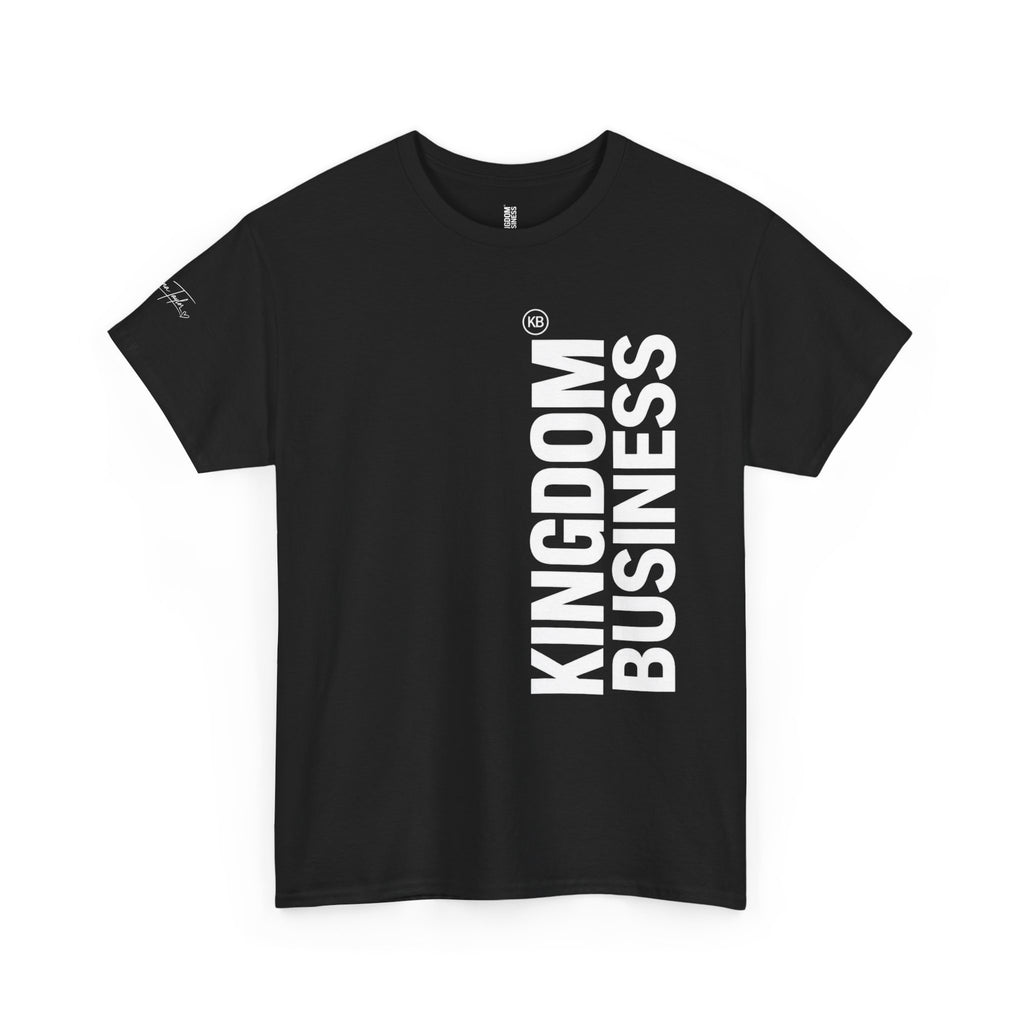 Kingdom Business Vertical Logo Tee — Christian Faith Graphic T-Shirt