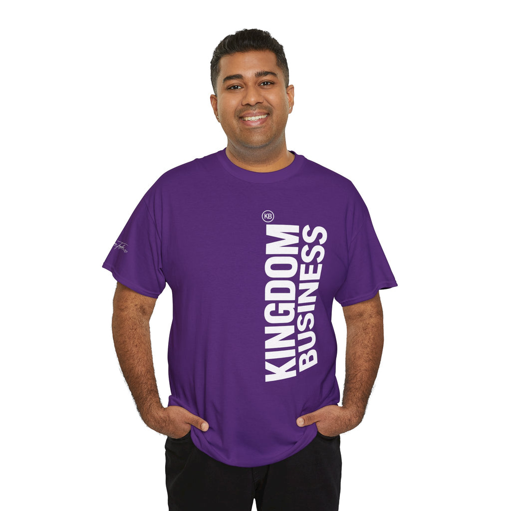 Kingdom Business Vertical Logo Tee — Christian Faith Graphic T-Shirt