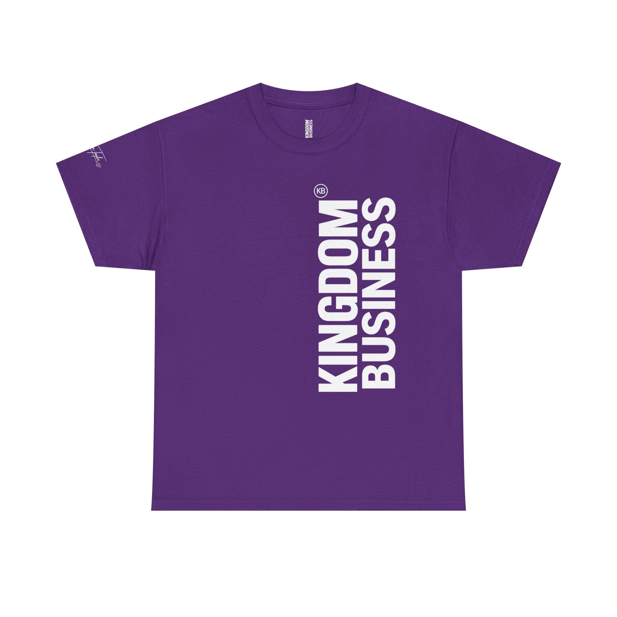 Kingdom Business Vertical Logo Tee — Christian Faith Graphic T-Shirt
