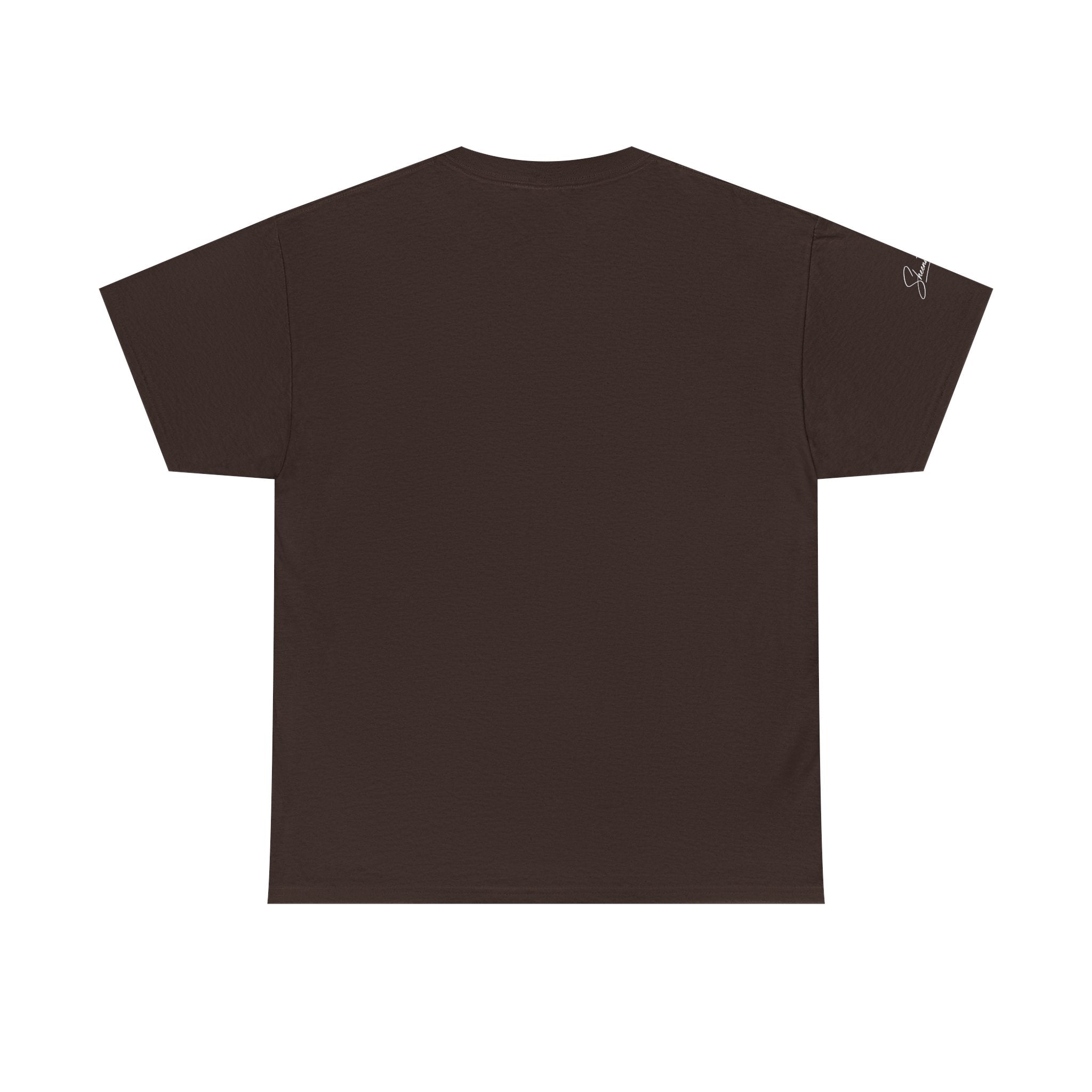 I Denounce You Tee — Minimalist Statement T‑Shirt (Pink Cross Text)