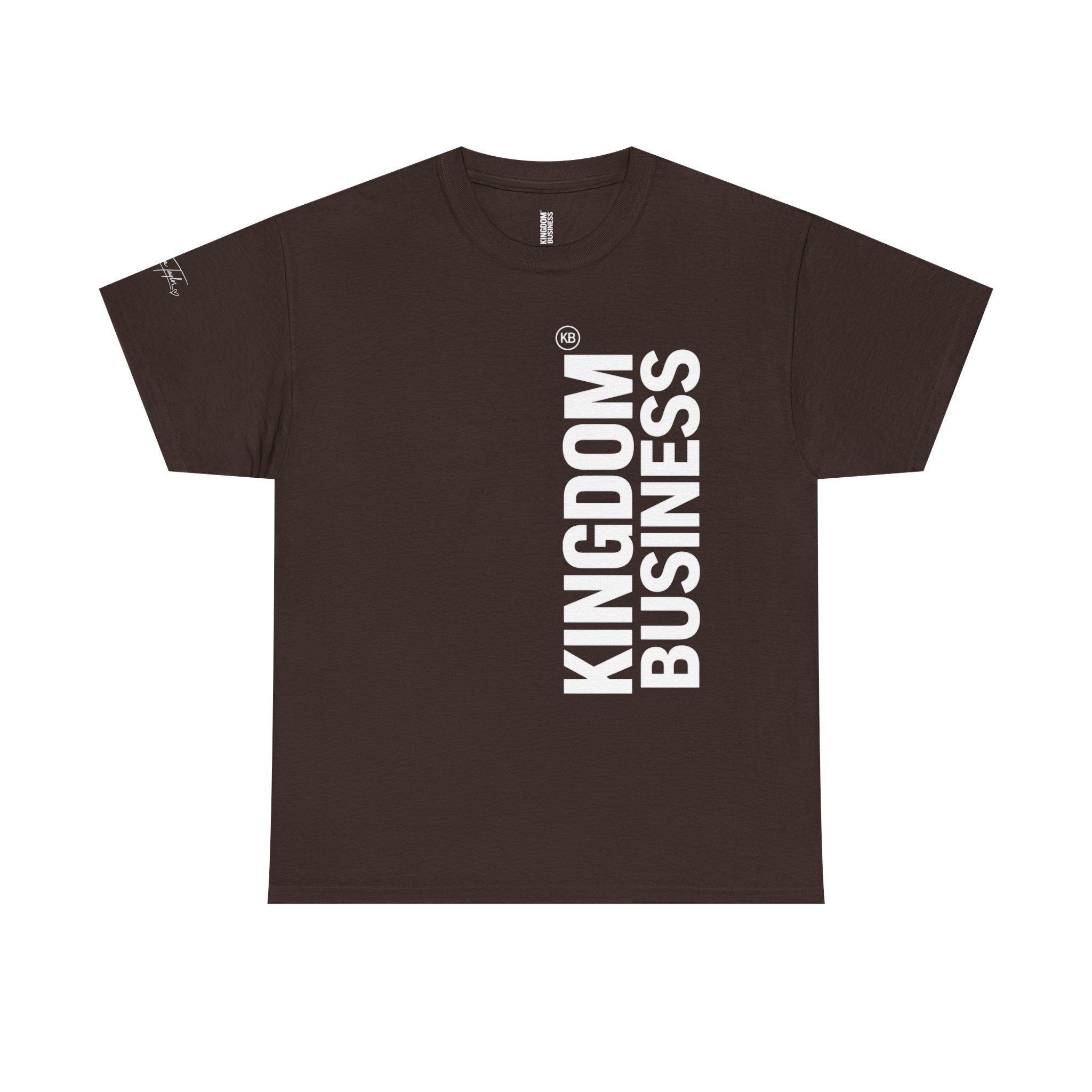Kingdom Business Vertical Logo Tee — Christian Faith Graphic T-Shirt
