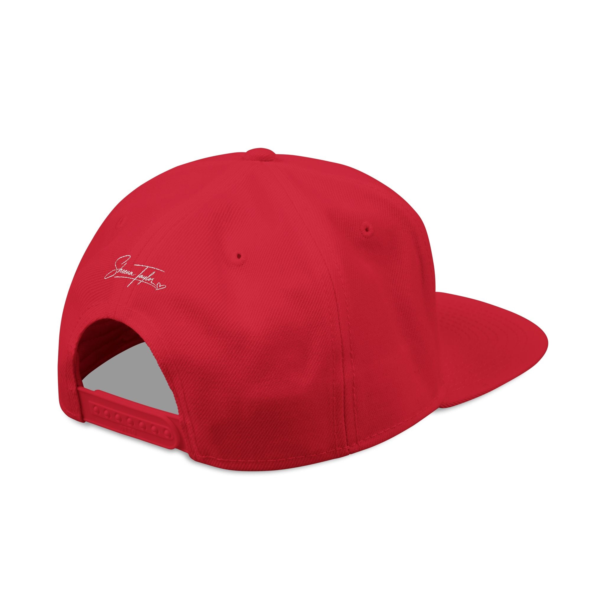 Embroidered Cross Snapback Hat - Black & Cyan Religious Trucker Cap