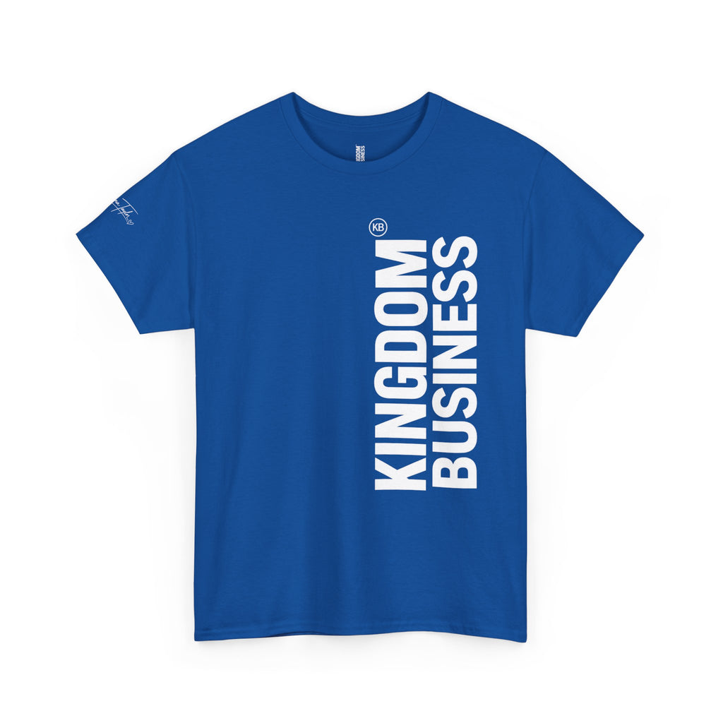 Kingdom Business Vertical Logo Tee — Christian Faith Graphic T-Shirt