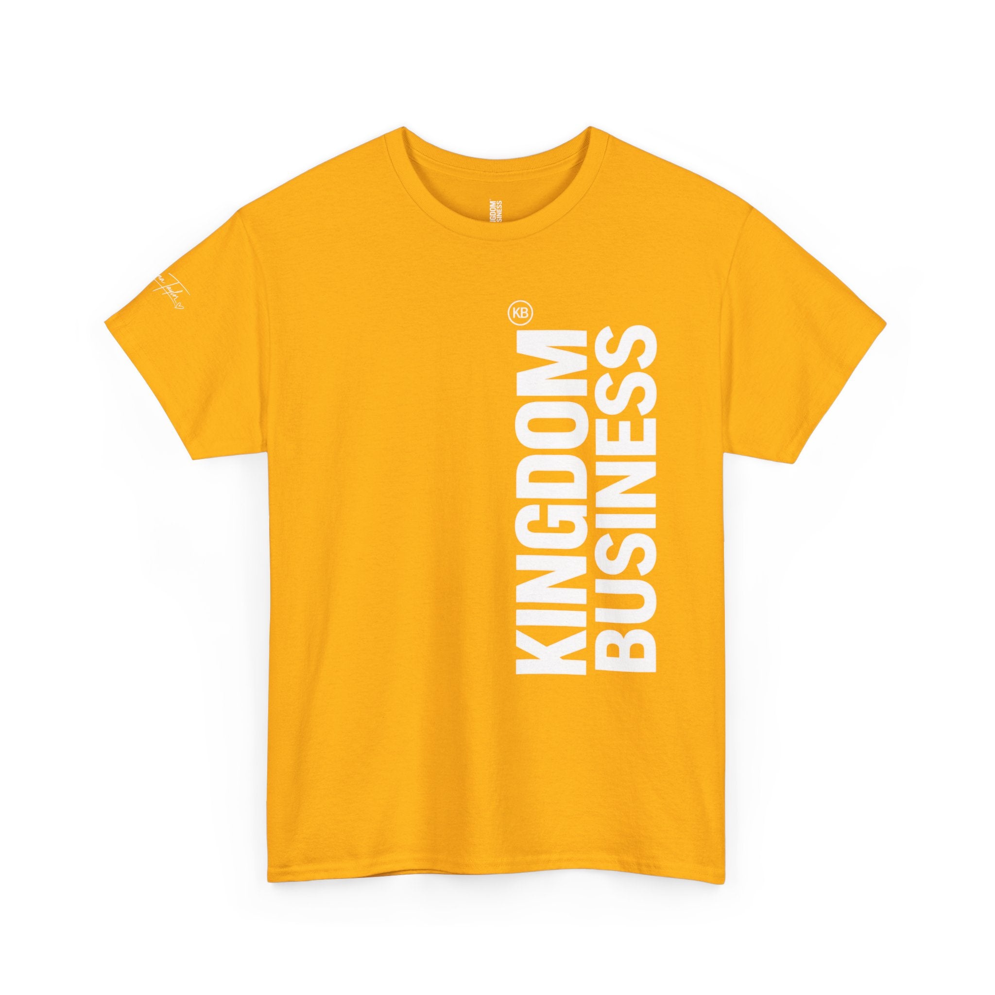 Kingdom Business Vertical Logo Tee — Christian Faith Graphic T-Shirt