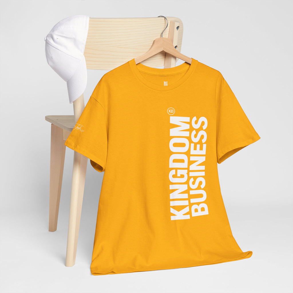 Kingdom Business Vertical Logo Tee — Christian Faith Graphic T-Shirt