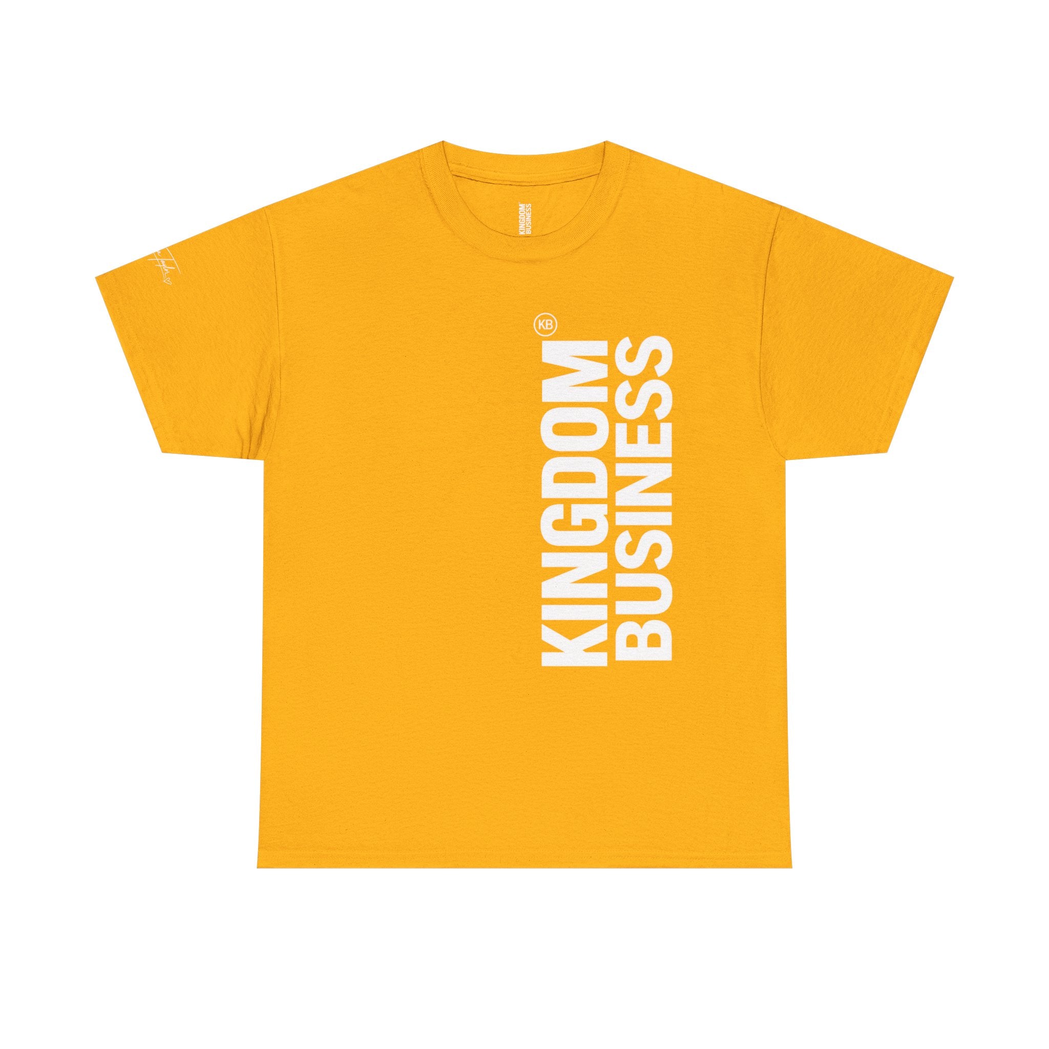 Kingdom Business Vertical Logo Tee — Christian Faith Graphic T-Shirt