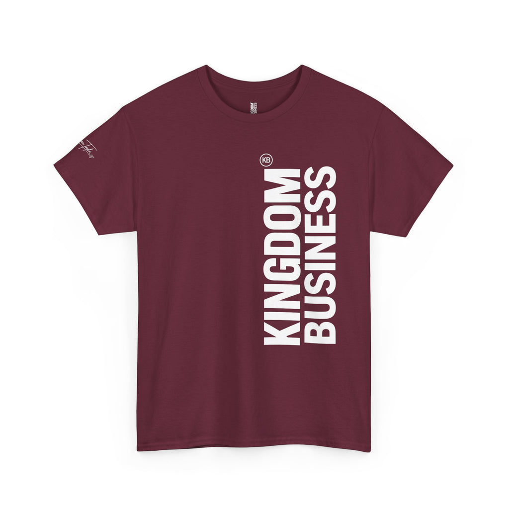 Kingdom Business Vertical Logo Tee — Christian Faith Graphic T-Shirt