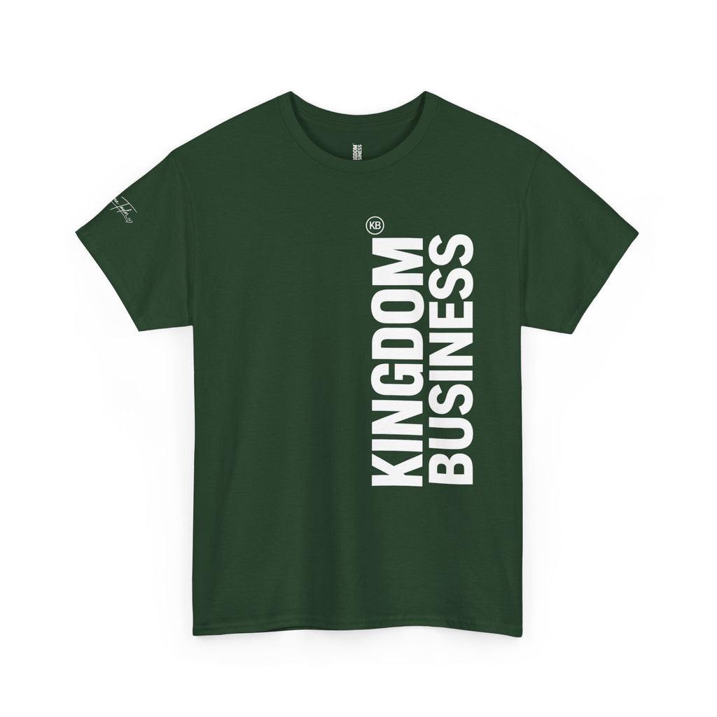 Kingdom Business Vertical Logo Tee — Christian Faith Graphic T-Shirt