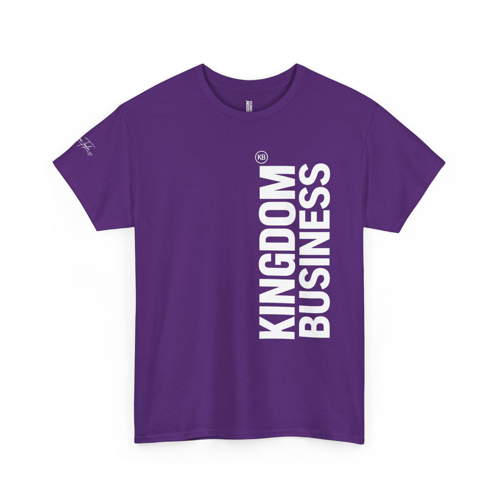 Kingdom Business Vertical Logo Tee — Christian Faith Graphic T-Shirt