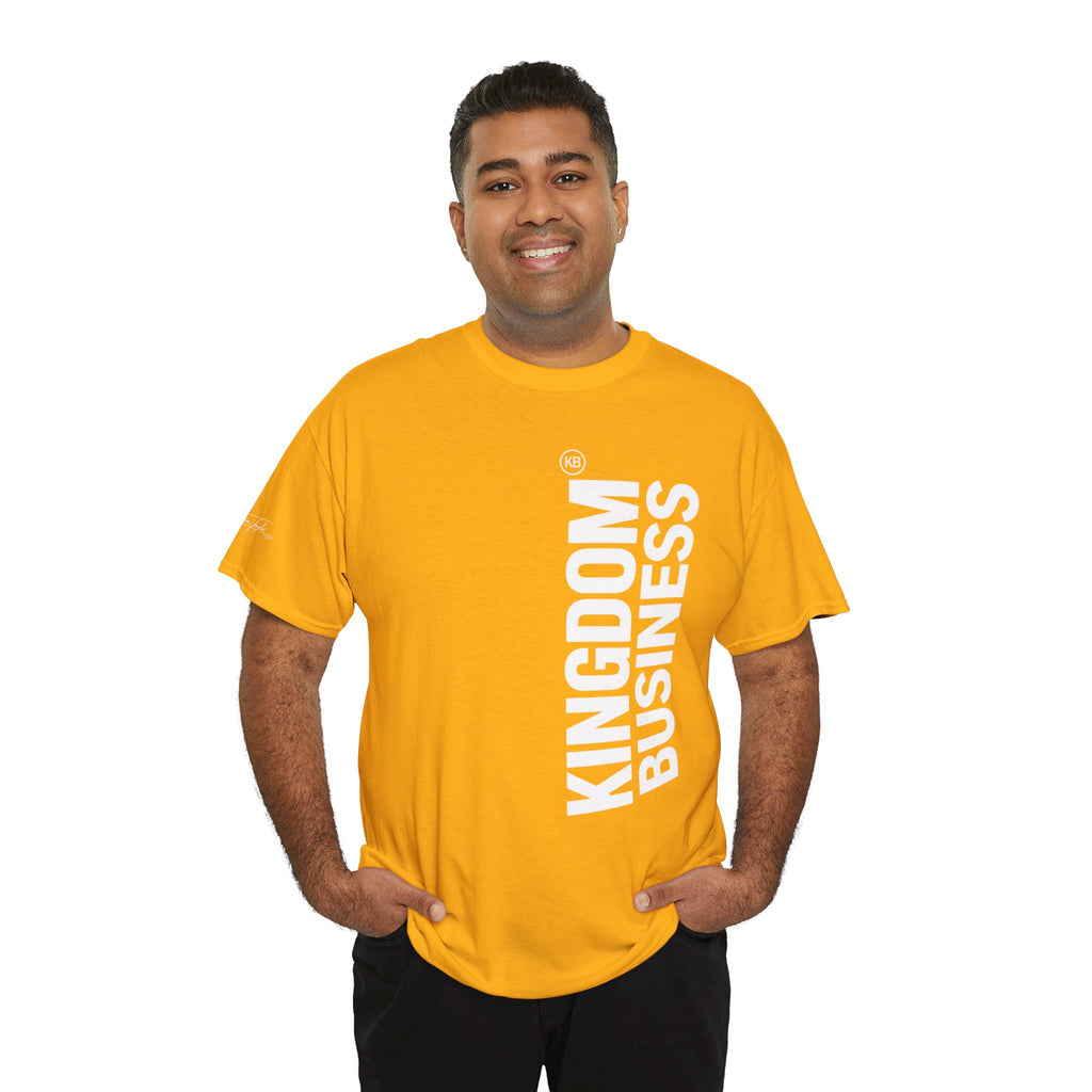 Kingdom Business Vertical Logo Tee — Christian Faith Graphic T-Shirt