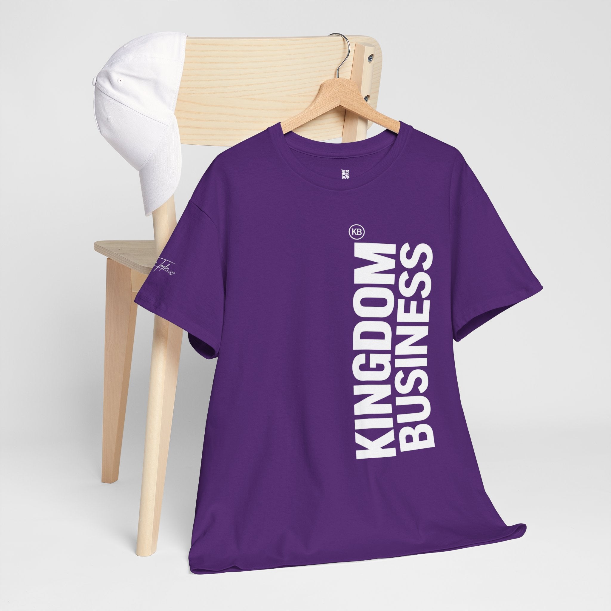 Kingdom Business Vertical Logo Tee — Christian Faith Graphic T-Shirt