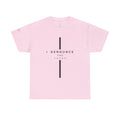 Christian Tee "I Denounce You Satan" Minimal Cross Shirt