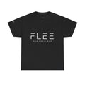 Flee Tee — Minimal "FLEE / Run Devil Run" Graphic Shirt (James 4:7 Back)