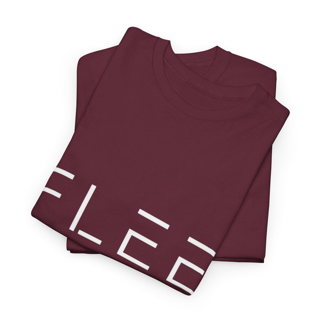 Flee Tee — Minimal "FLEE / Run Devil Run" Graphic Shirt (James 4:7 Back)